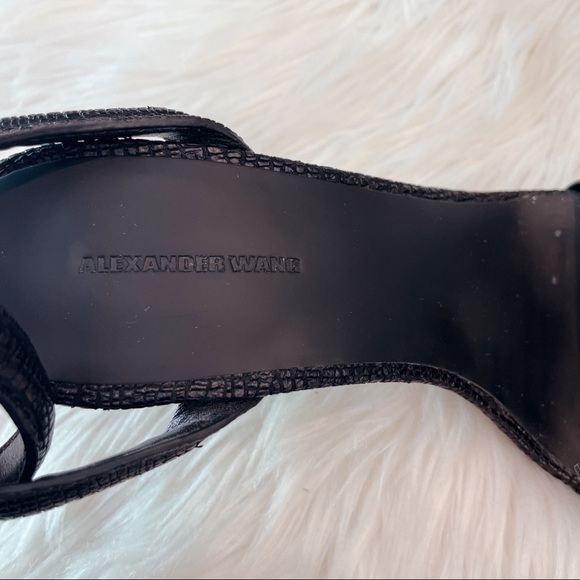 Alexander Wang Size 40 Textured Ankle Strap “Lovisa” Black Pumps (FLAWED) - Picture 14 of 16